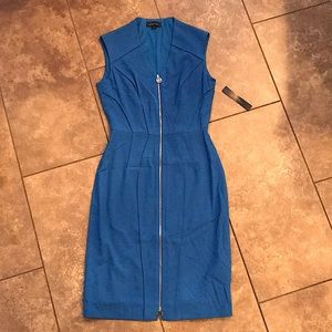 Tahari Blue Sleeveless Dress